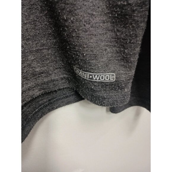 Omni-Wool Mens Base Layer T-Shirt Large Gray Wool Blend Long Sleeve Pullover - Picture 3 of 8